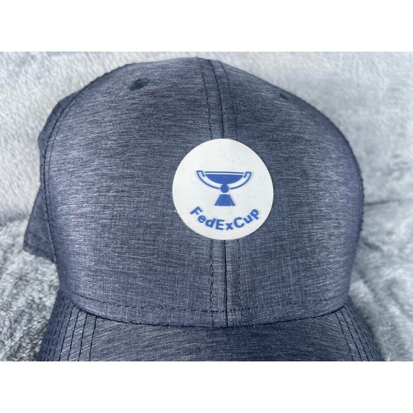 American Needle FedEx Cup Golf Hat Mens Gray Heathered Snapback Perforated Cap